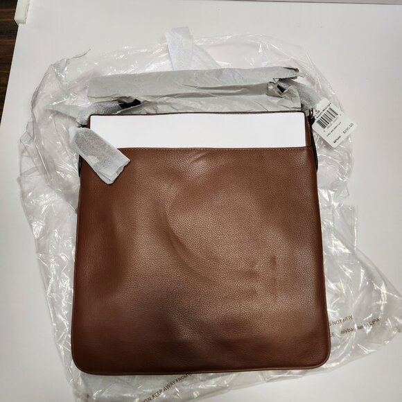 Coach New York Brown Pebbled Leather Charles Varsity Stripe Bag New W Tag - Picture 8 of 13